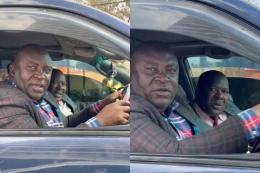 Collage photo of Peter Orero and his driver George Oduor.